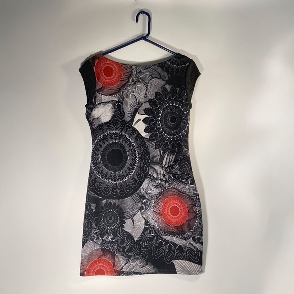 Scoop-Back Cap-Sleeve Dress | Desigual - Picture 1 of 8